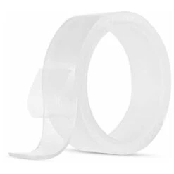 One Roll Of Non-Marking Nano Tape, Clear Velcro, Non-Marking Magic Double-Sided Adhesive Washable 30mm 1m 1mm