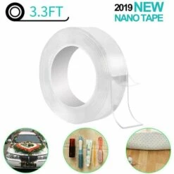 One Roll Of Non-Marking Nano Tape, Clear Velcro, Non-Marking Magic Double-Sided Adhesive Washable 30mm 1m 1mm 6 One Roll Of Non-Marking Nano Tape, Clear Velcro, Non-Marking Magic Double-Sided Adhesive Washable 30mm 1m 1mm -Floor Store 100157540 3