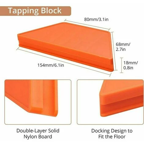 Laminate Flooring Installation Kit, Laminate Flooring Installation Kit With 40 Punch Block Spacers, Heavy Duty Pull Up Bar And Fiberglass Mallet, Non-Slip Soft Grip 4 Laminate Flooring Installation Kit, Laminate Flooring Installation Kit With 40 Punch Block Spacers, Heavy Duty Pull Up Bar And Fiberglass Mallet, Non-Slip Soft Grip - Image 4