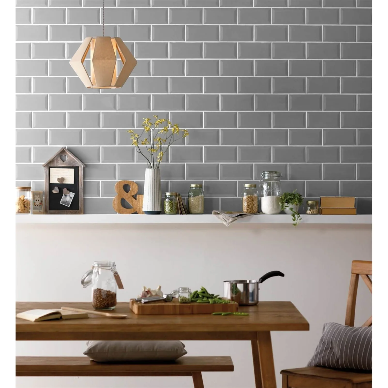 None Metro Grey Bevelled Ceramic Wall Tile 100 X 200mm 1 None Metro Grey Bevelled Ceramic Wall Tile 100 X 200mm