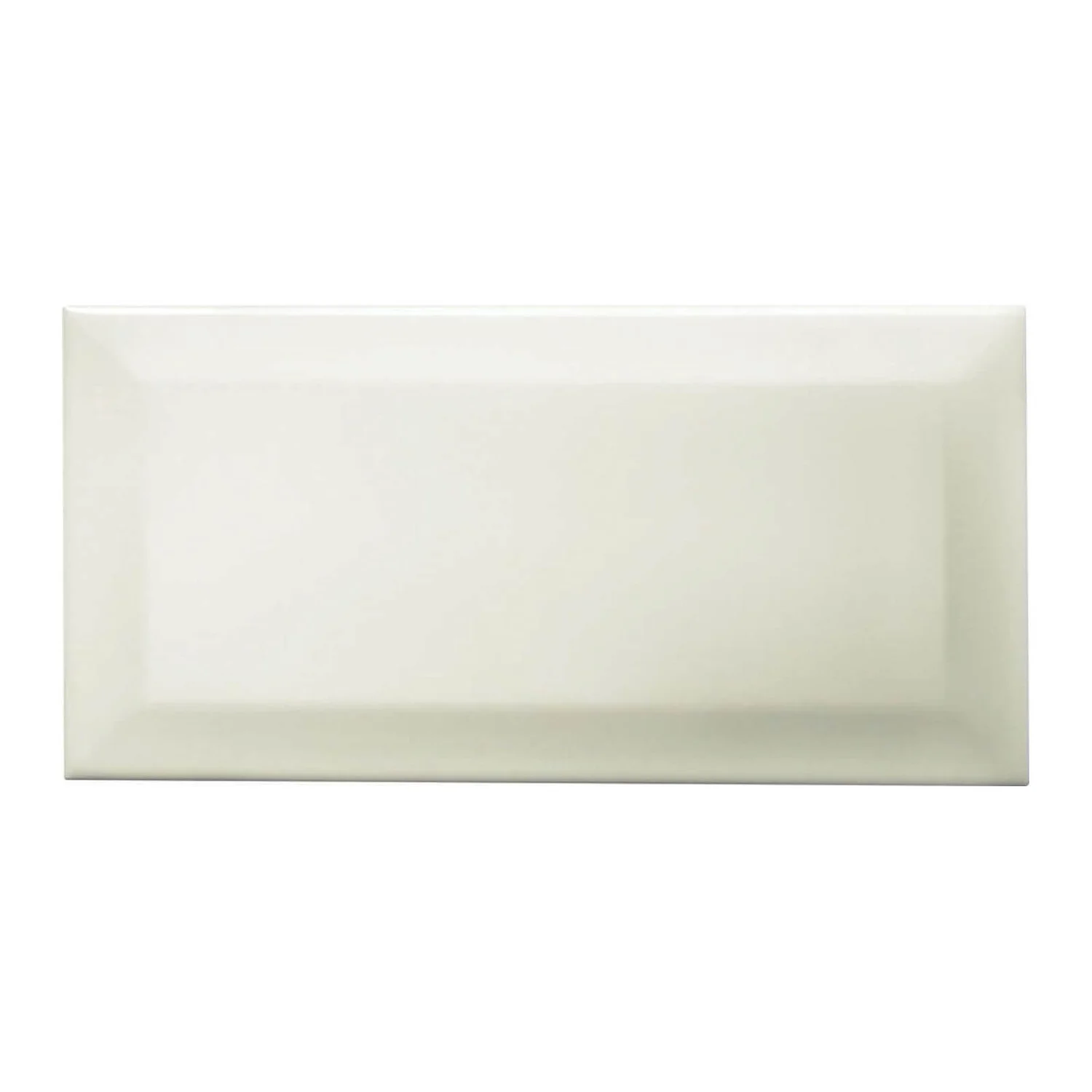 None Metro Cream Bevelled Ceramic Wall Tile 100 X 200mm 2 None Metro Cream Bevelled Ceramic Wall Tile 100 X 200mm - Image 2