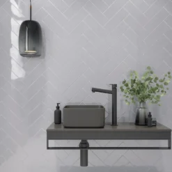 None Camden Grey Ceramic Wall Tile 100 X 300mm