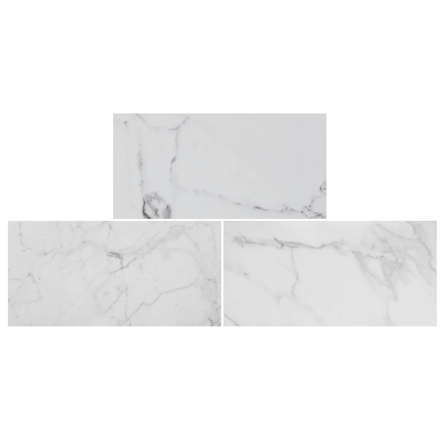 Calacatta Gloss Marble Effect Porcelain Wall & Floor Tile 315 X 615mm - 1.16sqm Pack 3 Calacatta Gloss Marble Effect Porcelain Wall & Floor Tile 315 X 615mm - 1.16sqm Pack - Image 3