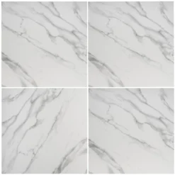 Calacatta Matt Marble Effect Porcelain Wall & Floor Tile 600 X 600mm - 1.08sqm Pack -Floor Store 13220578 1844916612869020