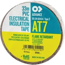 Advance AT7 Brown PVC Insulation Tape - 19mm X 33m -Floor Store 13838044 4