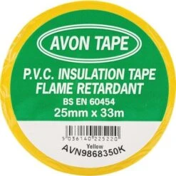 Avon Yellow PVC Insulation Tape - 25mm X 33m -Floor Store 13838056 4