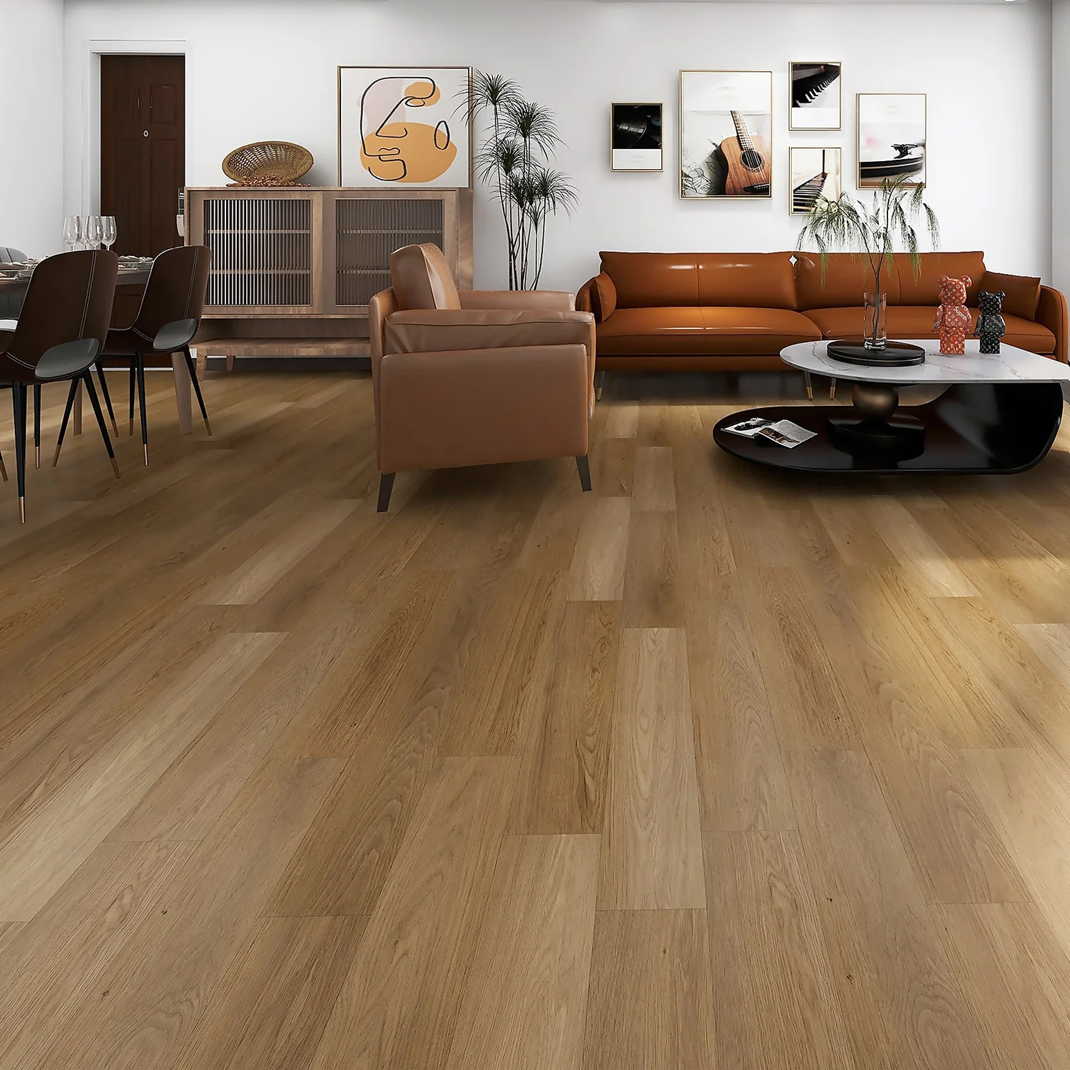 None Rigid Core Natural Oak Effect Luxury Vinyl Flooring - Flooring Sample 1 None Rigid Core Natural Oak Effect Luxury Vinyl Flooring - Flooring Sample