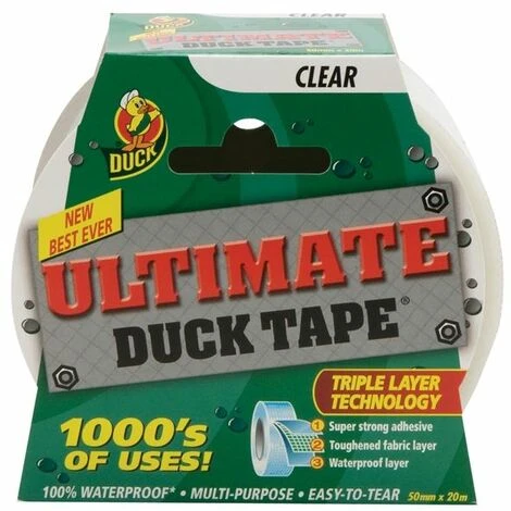 Duck Tape� Ultimate 50mm X 20m Clear SHU222150 1 Duck Tape� Ultimate 50mm X 20m Clear SHU222150