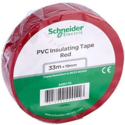 Schneider Electric 2420110 PVC Tape 19mm X 33m Red