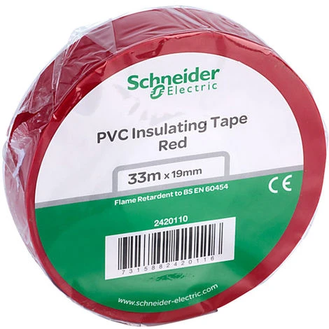 Schneider Electric 2420110 PVC Tape 19mm X 33m Red 1 Schneider Electric 2420110 PVC Tape 19mm X 33m Red