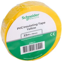 Schneider Electric 2420111 PVC Tape 19mm X 33m Yellow