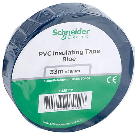 Schneider Electric 2420112 PVC Tape 19mm X 33m Blue 1 Schneider Electric 2420112 PVC Tape 19mm X 33m Blue