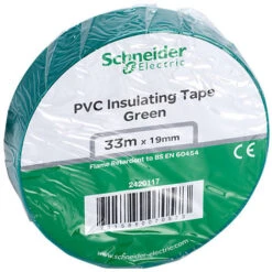 Schneider Electric 2420117 PVC Tape 19mm X 33m Green