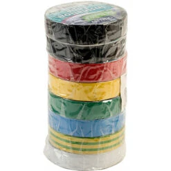 Ultratape Assorted PVC Electrical Insulating Tapes 19mm X 33m Pack Of 8