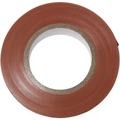 BeMatik - 0,15x19mm Brown Electrical Tape In 10m Coil 2 BeMatik - 0,15x19mm Brown Electrical Tape In 10m Coil - Image 2