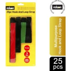 Multipurpose Hook And Loop Securing Straps And Fastening Cable Ties, 25 Pc