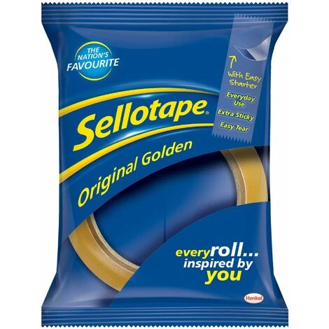 Sellotape Golden Tape 24mmx66m Pk12 - SE04998 2 Sellotape Golden Tape 24mmx66m Pk12 - SE04998 - Image 2