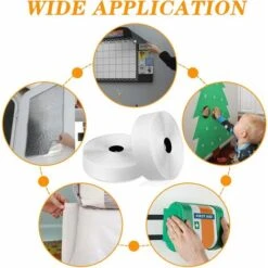 LITZEE Adhesive Tapes5M, Adhesive Grip Tape, Adhesive Tape, Pack Of 2-White -Floor Store 38403078 5