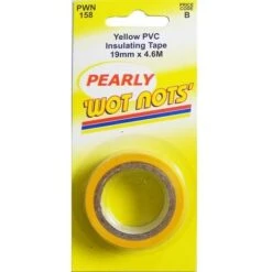 WOT-NOTS PVC Insulation Tape - Yellow - 19mm X 4.6m - PWN158