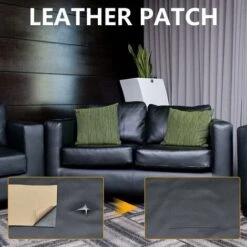 Leather Repair Patch, Leather Patch, 5 Pieces Self-adhesive Leather Patch, Durable, Abrasion Resistant Artificial Leather, Sticker, For Car Seats, Sofas (20 X 30cm, Black) 7 Leather Repair Patch, Leather Patch, 5 Pieces Self-adhesive Leather Patch, Durable, Abrasion Resistant Artificial Leather, Sticker, For Car Seats, Sofas (20 X 30cm, Black) -Floor Store 50877670 3