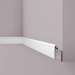 Cover Moulding NMC CF3 WALLSTYL Noel Marquet Decorative Moulding Skirting Moulding For Decoration Contemporary Design White 2 M