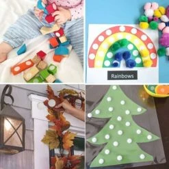 310pcs Heavy Duty Hook And Loop Dots Pre-cut 10 Mm In Diameter Self Adhesive Sticky Dots Fastening Mounting Double Sided Tape For Special Education Classroom, Children's Activities, DIY Lover (White) -Floor Store 52489817 3