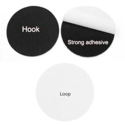 150PCS 10mm Round Hook&Loop Tape Industrial Strength Hook&Loop Dots Strength Sticky Back Interlocking Tapes For Carpet Wall Door Decor Or Tools Hanging (White, 10mm) -Floor Store 52489820 5