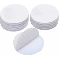 300 Pairs Dots 10mm Round Self Adhesive Hook & Loop Sticky Back Tape Strips Fabric Fastener Light Weight Stronghold (White)