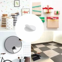 300 Pairs Dots 10mm Round Self Adhesive Hook & Loop Sticky Back Tape Strips Fabric Fastener Light Weight Stronghold (White) -Floor Store 52489821 4