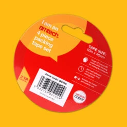 Amtech W8226 4-Pack Of Clear Packing Tape (50m X 48mm) -Floor Store 54688749 4