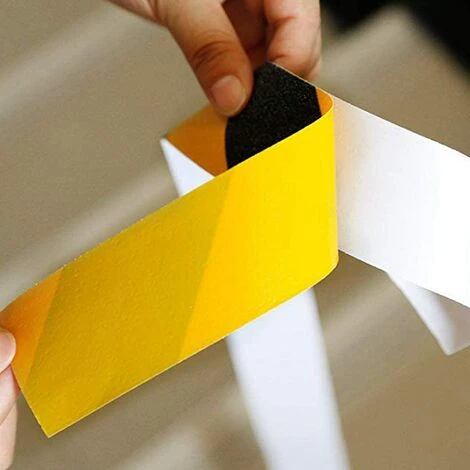 MUFF Anti-Slip Safety Tape For Stair Steps High Traction Friction Hazard Warning Tape - Black/Yellow 50mmx5m 4 MUFF Anti-Slip Safety Tape For Stair Steps High Traction Friction Hazard Warning Tape - Black/Yellow 50mmx5m - Image 4