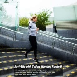 MUFF Anti-Slip Safety Tape For Stair Steps High Traction Friction Hazard Warning Tape - Black/Yellow 50mmx5m 9 MUFF Anti-Slip Safety Tape For Stair Steps High Traction Friction Hazard Warning Tape - Black/Yellow 50mmx5m -Floor Store 55507210 5