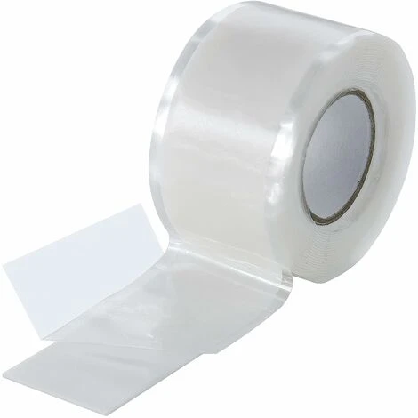 2x 3m Self-fusing Silicone Tape (self-amalgamating, Self-vulcanizing), Insulation Tape And Sealing Tape (water, Air), 25 Mm Wide, White 1 2x 3m Self-fusing Silicone Tape (self-amalgamating, Self-vulcanizing), Insulation Tape And Sealing Tape (water, Air), 25 Mm Wide, White