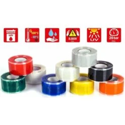 2x 3m Self-fusing Silicone Tape (self-amalgamating, Self-vulcanizing), Insulation Tape And Sealing Tape (water, Air), 25 Mm Wide, White 9 2x 3m Self-fusing Silicone Tape (self-amalgamating, Self-vulcanizing), Insulation Tape And Sealing Tape (water, Air), 25 Mm Wide, White -Floor Store 57275720 5