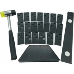 Installation Kit For Wood Laminate Flooring Installation With Knocking Wedge, Socket Tool, Mallet And 20 Spacers