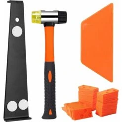 Laminate Flooring Installation Kit, Laminate Flooring Installation Kit With 40 Punching Block Spacers, Heavy-Duty Pull-Up Bar And Fiberglass Mallet, Non-Slip Soft Grip -Floor Store 59691588 5