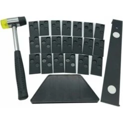 Installation Kit For Installing Wooden Laminate Flooring With Knocking Wedge, Socket Tool, Mallet And 20 Spacers