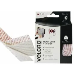 VELCRO® Brand Heavy-Duty Stick On Tape 50mm X 1m White