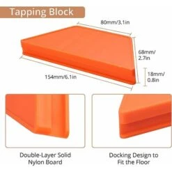 Laminate Flooring Installation Kit, Laminate Flooring Installation Kit With 60 Punching Block Spacers, Heavy-Duty Pull-Up Bar And Fiberglass Mallet, Non-Slip Soft Grip -Floor Store 66434752 5