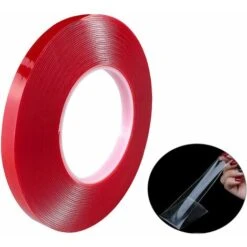 10M X 10MM Premium Clear Mounting Adhesive Tape, Double Sided Acrylic Foam Tape, For Glass, Metal, Plastic (1mm Thick)