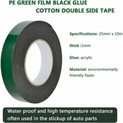 25mm X 10m Double Sided Adhesive Tape PE Sponge Tape Waterproof Foam Tape -Floor Store 68265983 3