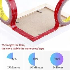 3M VHB Extra Strong Double Sided Adhesive Tape 3m X 10mm Black Waterproof High Temperature Resistance For Indoor & Outdoor, 1pcs -Floor Store 69368568 4