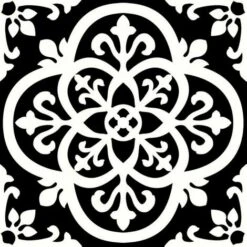 Fine Decor Floorpops Floor Tiles (Pack Of 10) (30cm X 30cm X 0.1cm) (Black/White)