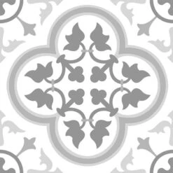 Fine Decor Floorpops Remy Floor Tiles (Pack Of 10) (One Size) (Grey/White)