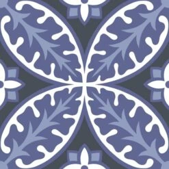 Fine Decor Floorpops Capri Floor Tiles (Pack Of 10) (One Size) (Blue/Black/White)