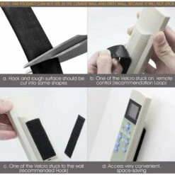 Adhesive Tapes 5M, Velcro Tape, Adhesive Tape, Pack Of 2 Black -Floor Store 71139361 3