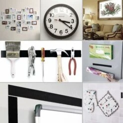 Adhesive Tapes 5M, Velcro Tape, Adhesive Tape, Pack Of 2 Black -Floor Store 71139361 4