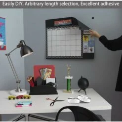 Adhesive Tapes 5M, Velcro Tape, Adhesive Tape, Pack Of 2 Black -Floor Store 71139361 5