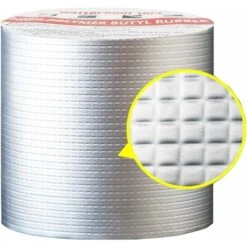 Butyl Rubber Aluminum Foil Tape, Super Waterproof Tape, For Roof Leak, Surface Crack (1mm10cm5m)