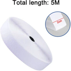 Self Adhesive Hook And Loop Fastener Roll, 20mm Width, 5 Meter Length Nylon Self Adhesive Tapes For Home, School, Car And Crafts -Floor Store 77562441 5